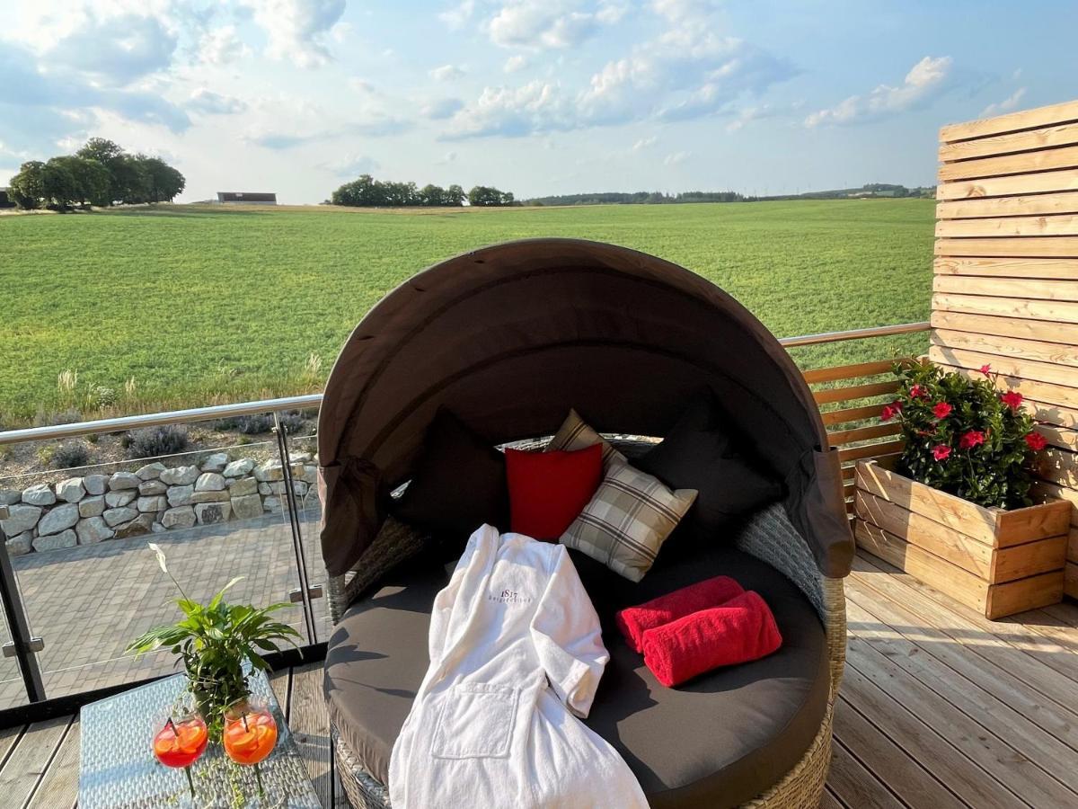 Chalet-Ferienwohnung Giebeltraum, 115 Qm, Wellness/Fitness/Sauna - Bergroedelhof Feilitzsch ภายนอก รูปภาพ